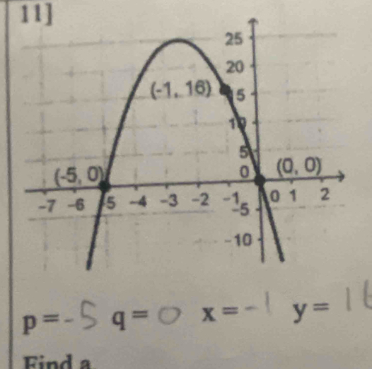 11]
p= q= x= y=
Find a