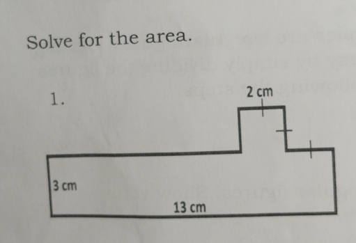 Solve for the area.