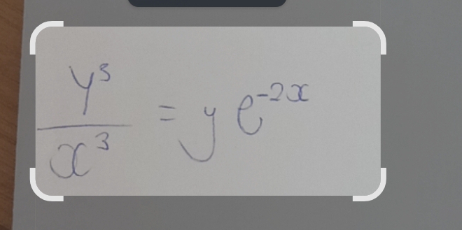 ( y^5/x^3 =ye^(-2x)