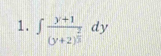 ∈t frac y+1(y+2)^ 2/3 dy