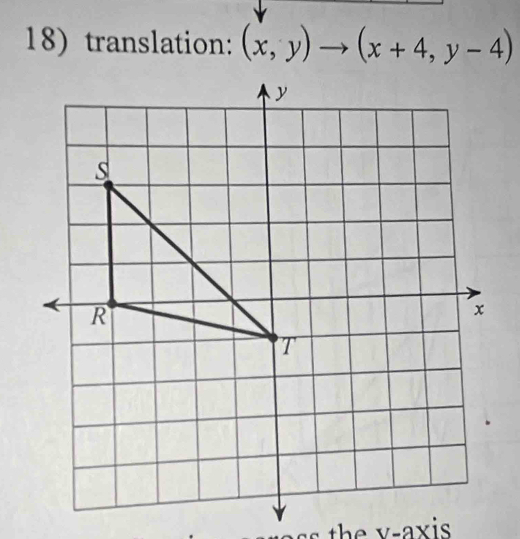 translation: (x,y)to (x+4,y-4)
_ th v