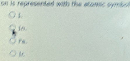 ion is represented with the stomic symoc 
te.