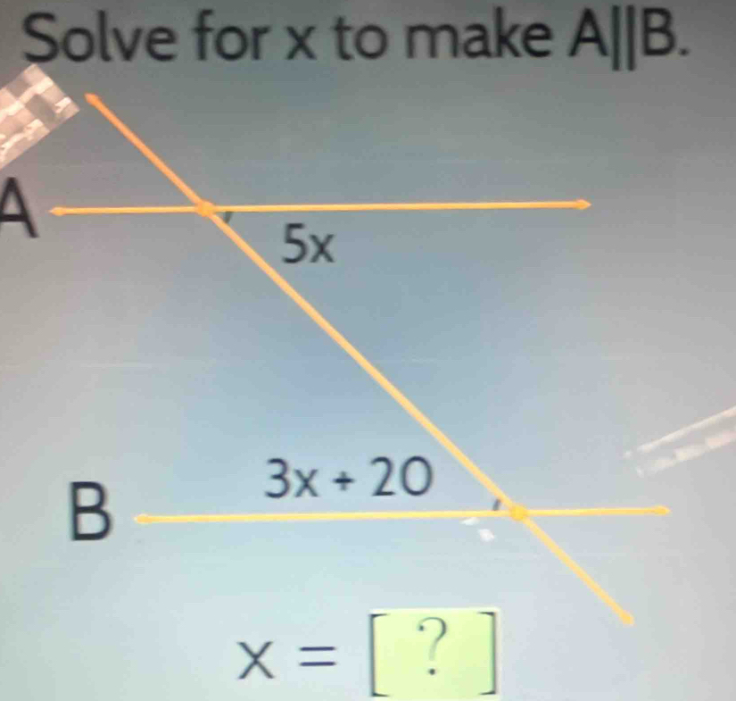 Solve for x to make
x= *