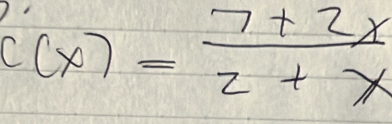 c(x)= (7+2x)/2+x 