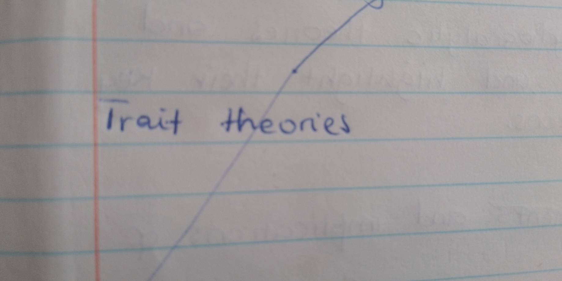 Trait theories