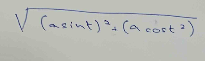 sqrt((asin t)^2)+(acos t^2)