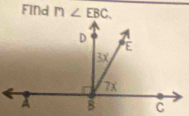 Find m∠ EBC.