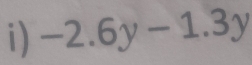 -2.6y-1.3y