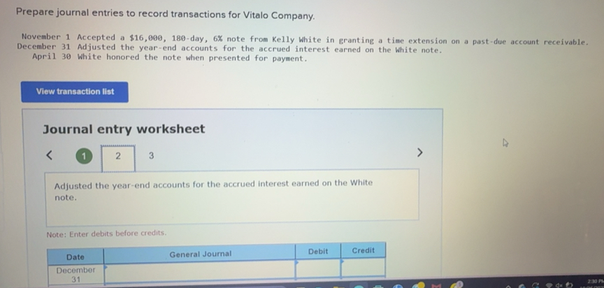 Solved: Prepare journal entries to record transactions for Vitalo ...