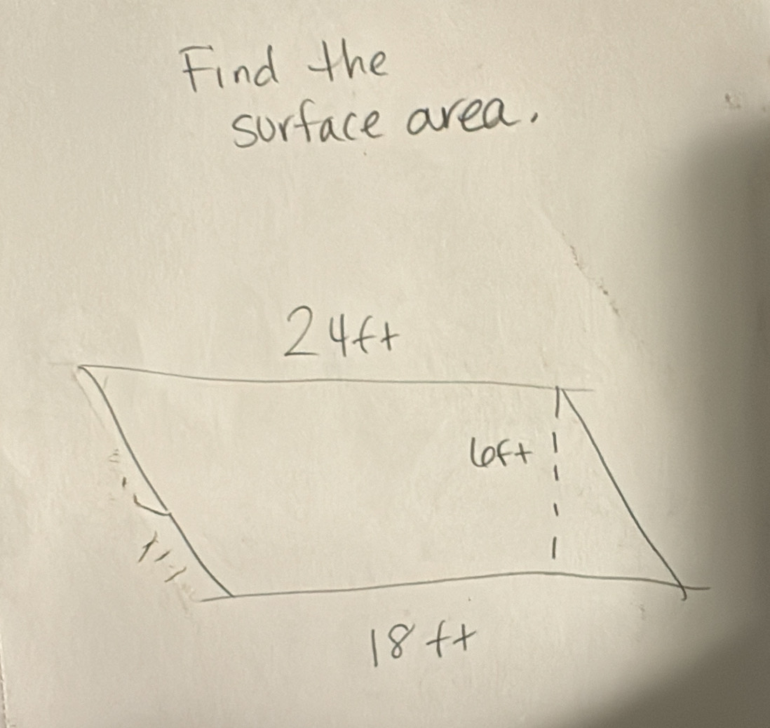 Find the
surface area,