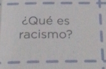 ¿Qué es 

racismo?