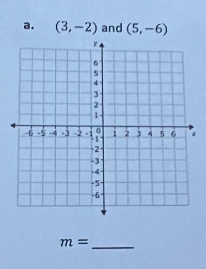 (3,-2) and (5,-6)
_ m=