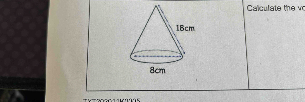 Calculate the v 
TΥТ202011K0005