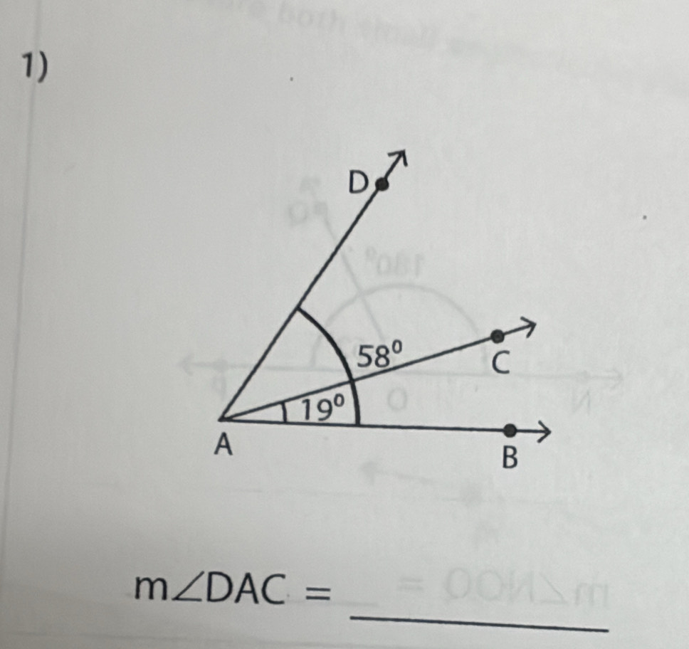 m∠ DAC=