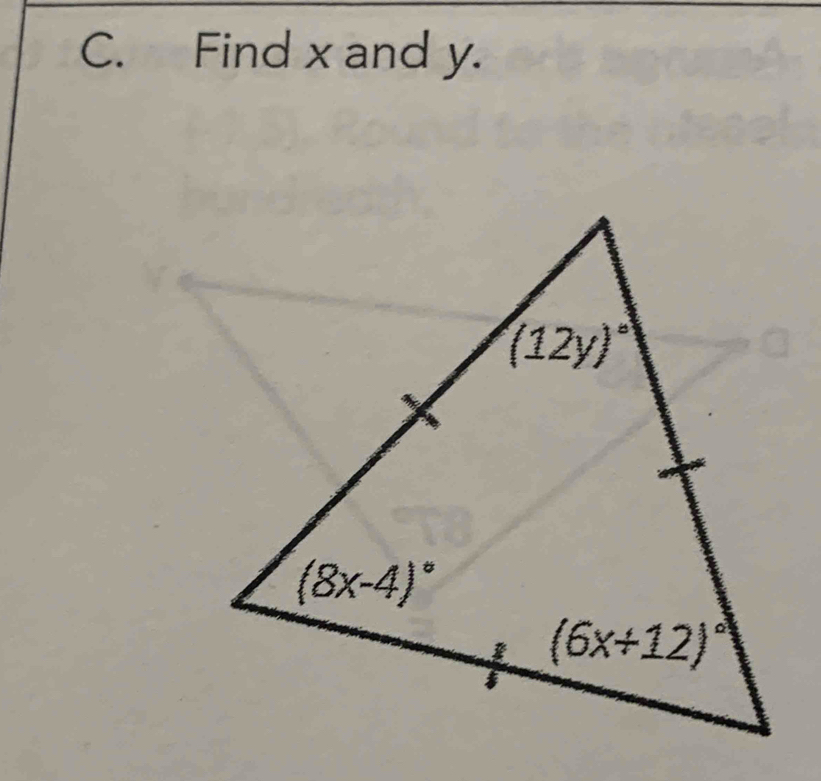 Find x and y.