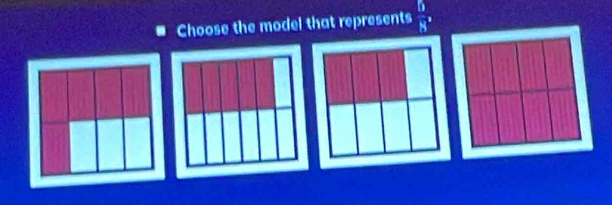 Choose the model that represents frac DHendarray 