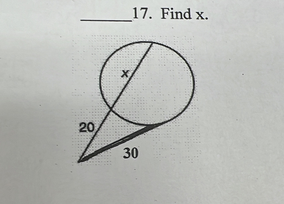 Find x.