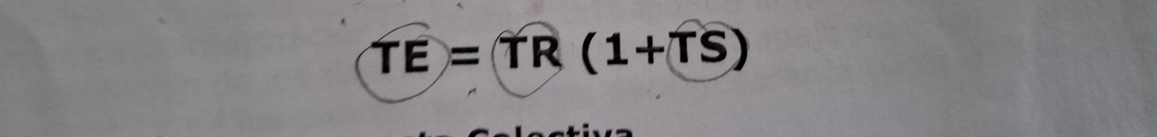 TE=TR(1+TS)