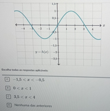 1,5-
Escolh
A -1,5
B 0
C 3,5
D Nenhuma das anteriores