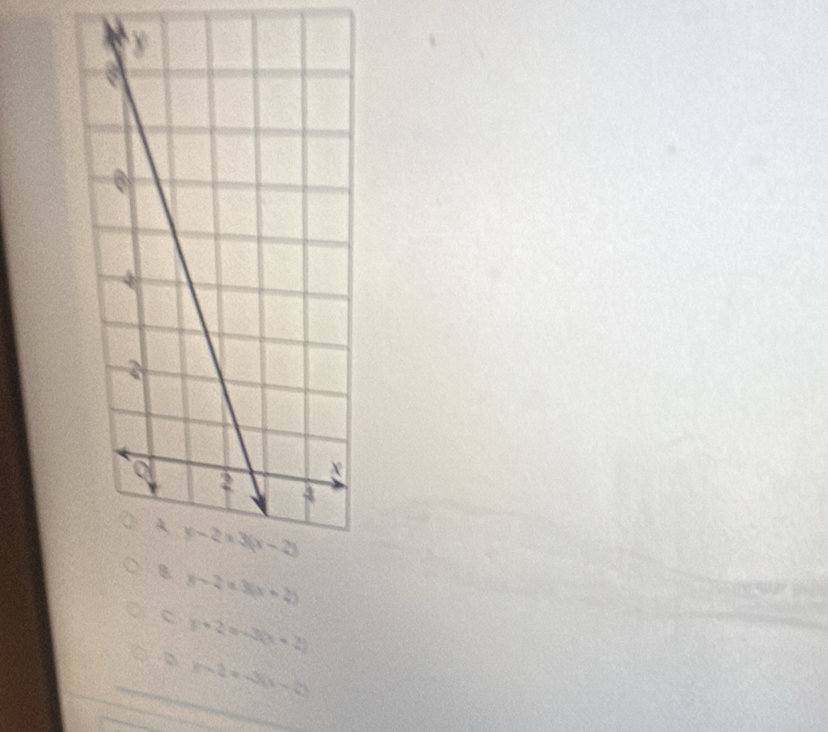 y-2=3(x+2)
C y=2(x+2)
D y-2=-3(x-2)