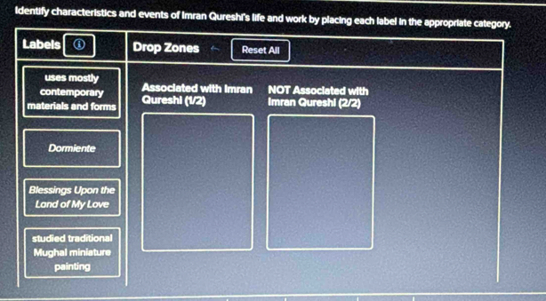 Solved: Identify characteristics and events of Imran Qureshi's life and ...