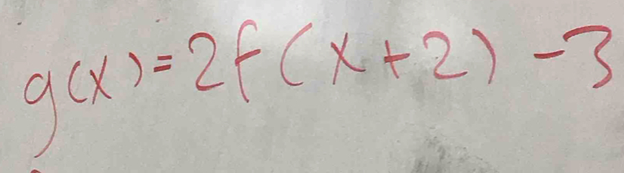 g(x)=2f(x+2)-3