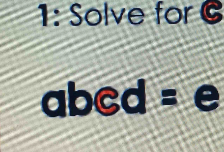 1: Solve for @
abed=
Rightarrow