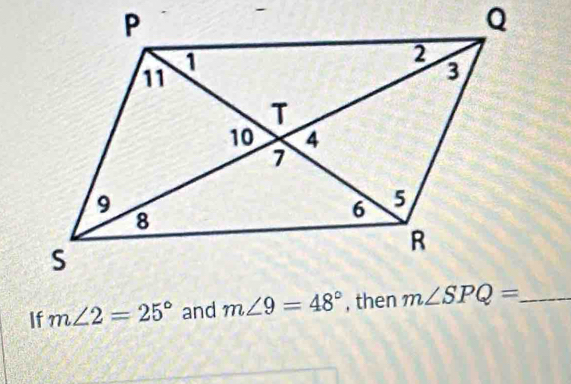 If m∠ 2=25° and