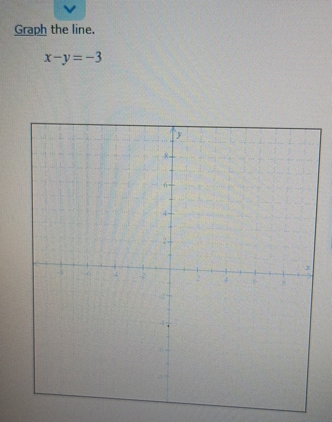 Graph the line.
x-y=-3