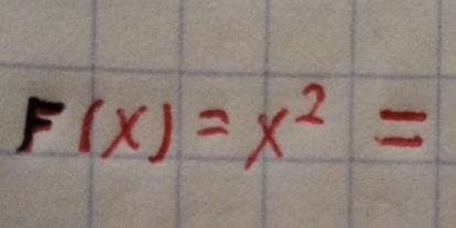 F(x)=x^2=