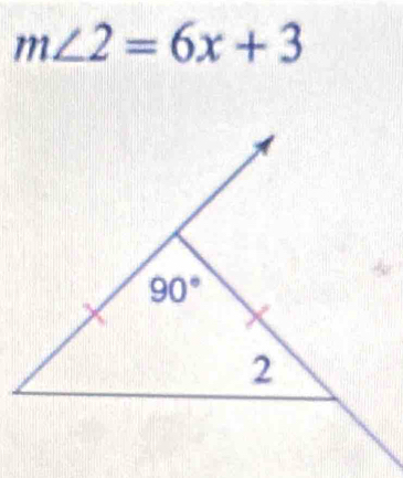 m∠ 2=6x+3