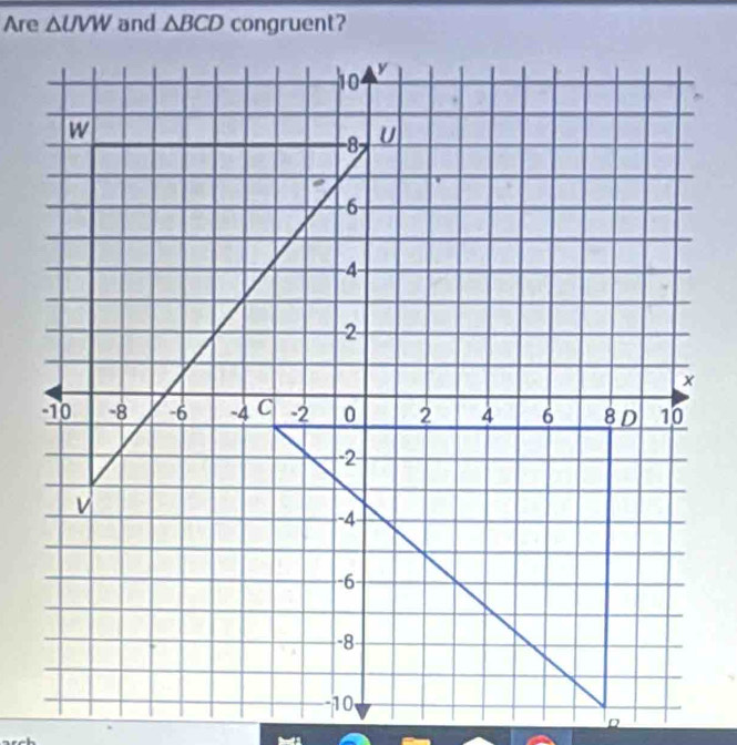 Are △ UVW and △ BCD