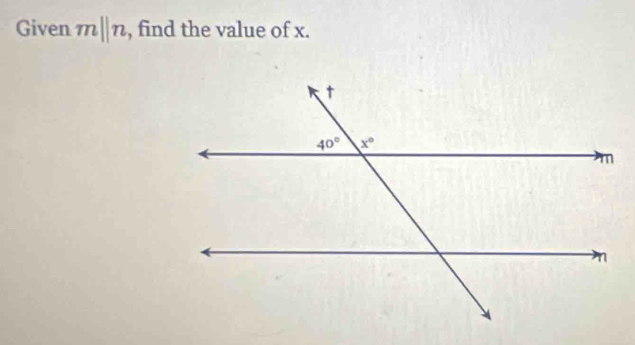 Given m|mendvmatrix n , find the value of x.