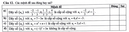 đề sau đùng hay sai?