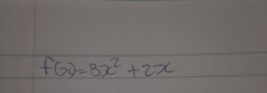 f(x)=3x^2+2x