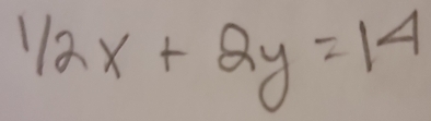 1/2x+2y=14