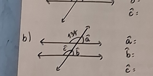 C: 
b)
widehat a=
widehat b=
widehat c=