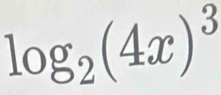 log _2(4x)^3