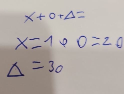 x+0+△ =
x=160=20
△ =30