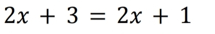 2x+3=2x+1