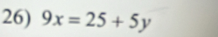 9x=25+5y