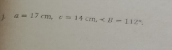 a=17cm, c=14cm, .