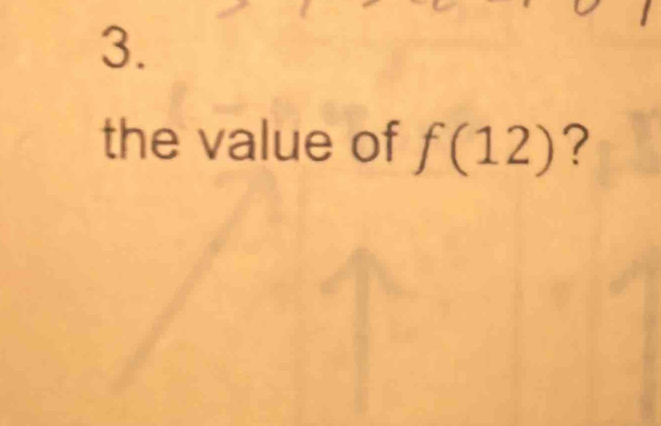 the value of f(12) ?