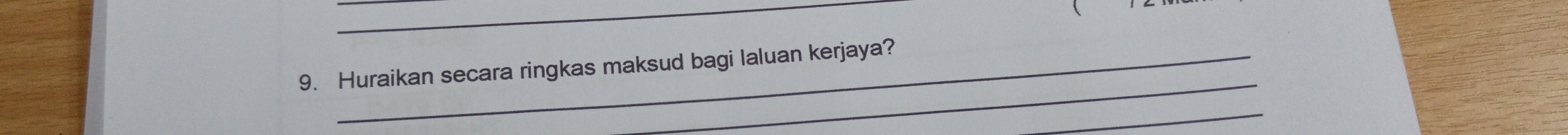 Huraikan secara ringkas maksud bagi laluan kerjaya? 
_