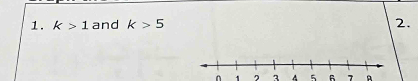 k>1 and k>5 2. 
n 1 3 ^ 5 6 7 A