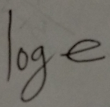 log e