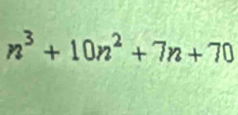 n^3+10n^2+7n+70