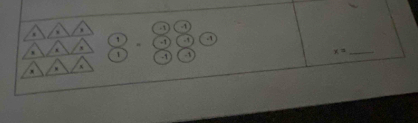 x x. 1 -1
1 -1 -1 -1
x x x
1 -1 1
x= _
x x