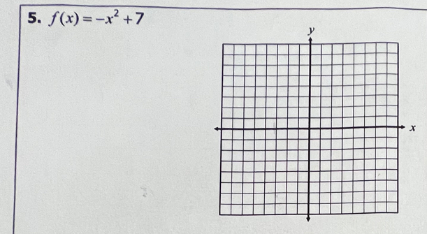 f(x)=-x^2+7