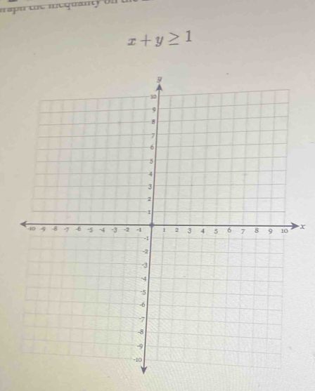 mai ie nequant n
x+y≥ 1
x